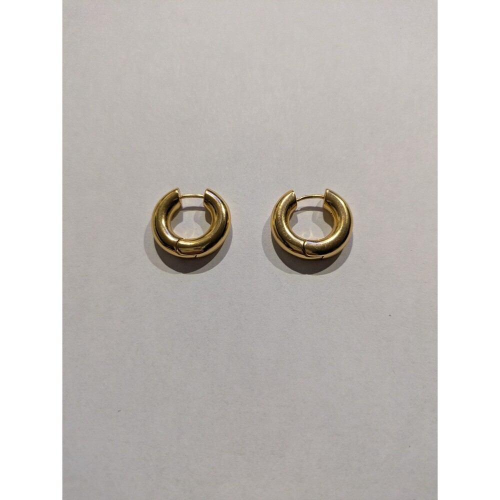 J Crew Minimalist Putty Huggie Hoop Earrings Chic Women Everyday Jewelry Gold